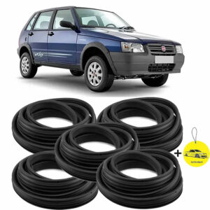Jogo Borracha Vedação Fiat Uno Mille Elba