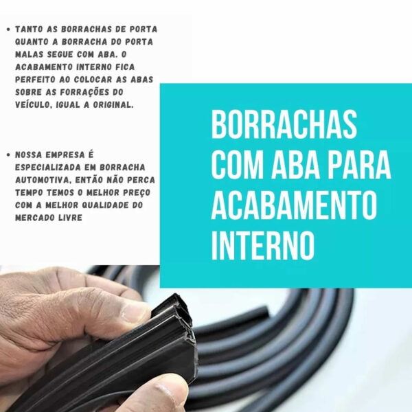 2 Borrachas de Vedação das Portas e Porta Malas Fox Cross Fox Spacefox 3 Peças - Imagem 3