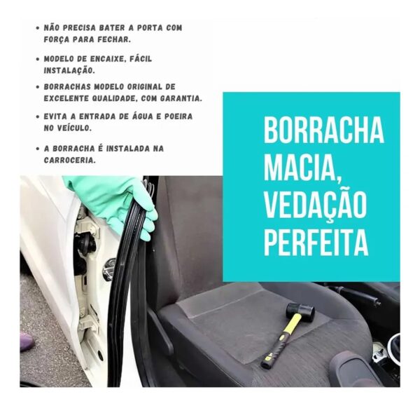 Kit Borracha Vedação Astra Sedan Hatch 98 A 13 4portas+mala - Imagem 4