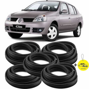 Borrachas Vedação Clio Sedan 2003 2004 2005 4 Portas + Malas