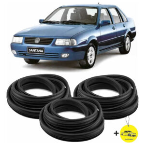 Descrição do produto Kit Borrachas de Vedação das 2 Portas + Borracha do Porta Malas - Valor referente a: 2 borrachas de porta 1 Borracha do Porta Malas Serve para os modelos Santana 81 a 92 Quantum 81 a 92 Fixação por Encaixe Borrachas na cor preta Borracha feita sob o molde da original, garantindo encaixe perfeito. Seguem com aba de acabamento Estamos a disposição no chat para demais dúvidas. Recomendamos a instalação por um profissional! Todos os produtos seguem com nota fiscal Equipe de pós-venda a disposição para tirar todas a suas dúvidas.