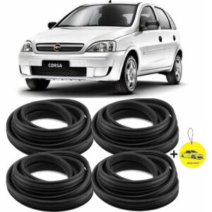 Kit 4 Peças Borrachas de Vedação das 4 Portas Corsa Celta Ou Prisma Perfil Original
