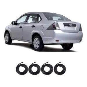 Kit Borracha De Vedação Fiesta Sedan 2004 2005 2006 4-porta
