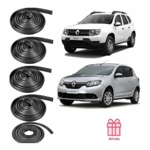 Kit Borrachas de Vedação 4 Portas e Porta-Malas Renault Logan Sandero Duster