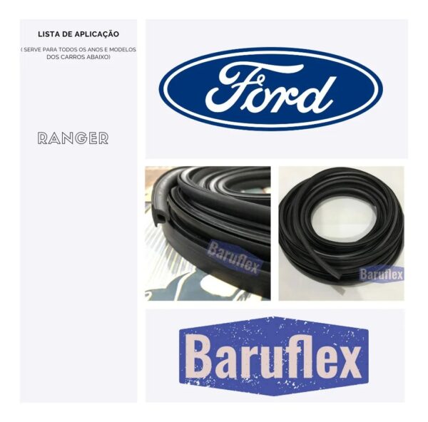 Borracha Acabamento Alargador De Paralama Ford Ranger - Imagem 3