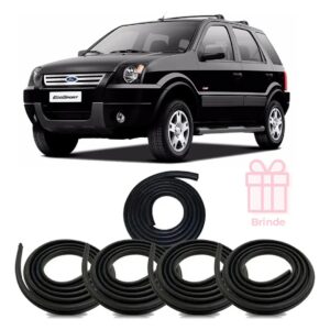 Kit Borrachas Vedação Ecosport 2007 2008 2009 2010 4p + Mala